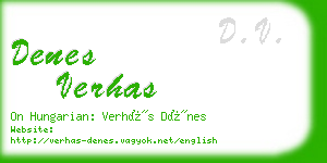 denes verhas business card